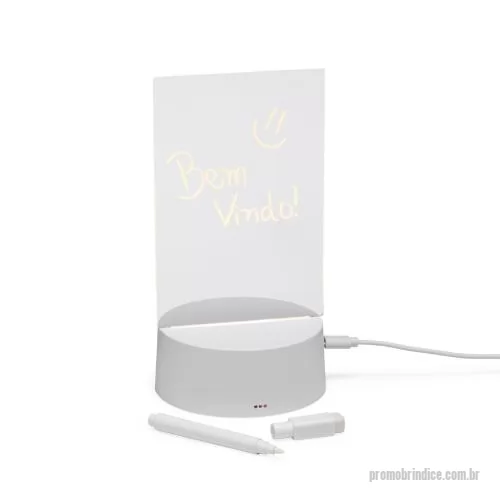 Luminária personalizada - Luminária de Mesa com Quadro de Mensagens em LED Personalizada