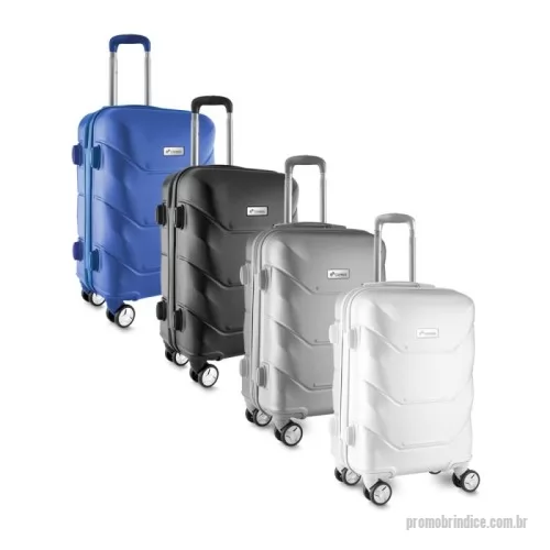 Mala de Bordo personalizada - Mala de Bordo Personalizada BCMV600 com sua logomarca. 20 anos ajudando a cotar Brindes Promocionais com várias empresas num único clique. Mala viagem pequena em ABS (Estireno de acrilonitrilo e butadieno); Forro poliéster; Sistema de carrinho de aço; Alça de mão na lateral e na parte superior; Quatro rodas de 360 graus; Acompanha plaquinha de metal para personalização.Mala viagem pequena em ABS (Estireno de acrilonitrilo e butadieno); Forro poliéster; Sistema de carrinho de aço; Alça de mão na lateral e na parte superior; Quatro rodas de 360 graus; Acompanha plaquinha de metal para personalização.Mala de Bordo Personalizada, 169990, Asa Brindes. Clique e Cote no Portal PromoBríndice!