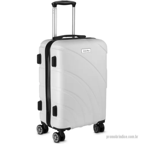 Mala de Bordo personalizada - Viaje com estilo e conforto com a Mala de Bordo em ABS Branco! Com abertura frontal com zíper, você acessa seus pertences com facilidade. Seu forro em poliéster garante proteção extra, enquanto o sistema de carrinho em aço e as quatro rodas 360° proporcionam mobilidade sem esforço. Além disso, conta com alças laterais e superiores, tornando o transporte ainda mais prático. Leve, resistente e moderna – a escolha perfeita para qualquer aventura!