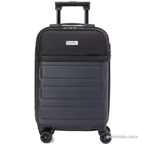 Mala de Bordo personalizada - Viaje com estilo e praticidade! Nossa Mala de Bordo Personalizada em plástico ABS e tecido que combina durabilidade e design moderno. Com abertura frontal com zíper, acesso rápido ao interior, forro em poliéster e sistema de carrinho em aço, ela é perfeita para qualquer viagem. Além disso, conta com alça de mão lateral e superior para mais conforto e quatro rodas 360°, garantindo mobilidade total. Leve, resistente e cheia de personalidade – sua companheira ideal para todas as aventuras!