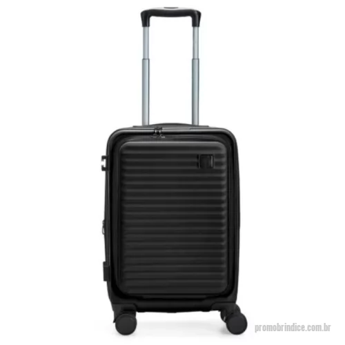 Mala de Bordo personalizada - Mala de Bordo ABS 32 Litros Personalizada: Segurança, Organização e Praticidade para Suas Viagens  Apresentamos a Mala de Bordo ABS 32 Litros Personalizada, a companheira ideal para suas viagens, combinando resistência, funcionalidade e personalização. Produzida em plástico ABS, essa mala de bordo oferece segurança, organização e praticidade para que você possa viajar com tranquilidade.  Características Material resistente: Plástico ABS, que garante a durabilidade e a proteção dos seus pertences durante o transporte. Segurança: Cadeado numérico TSA embutido, proporcionando maior segurança contra furtos e acesso indesejado. Organização: Abertura frontal com bolso para notebook de até 15.6 polegadas, divisórias internas com zíperes e cinta compressora para roupas. Expansível: Zíper externo que amplia a capacidade da mala, oferecendo mais espaço quando necessário. Mobilidade: Puxador retrátil de 3 estágios, duas alças de mão, apoios e ganchos laterais e rodinhas 360º, proporcionando mobil