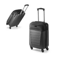 Mala de viagem executivo em ABS e 600D com interior forrado. Fecho de segurança com senha na lateral, 4 rodas giratórias, pega extensível em alumínio (altura da pega estendida até 460 mm). Compartimento almofadado para notebook até 15.6