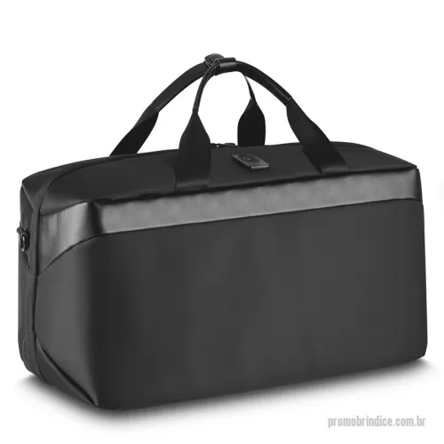 Mala para notebook personalizada - Mala executiva em poliéster 600D com interior em 210D, compartimento interno com zíper,  alça de ombro e mão, entrada usb, cadeado com senha/segredo, cadeado tipo TSA e compartimento para notebook de até 15,6