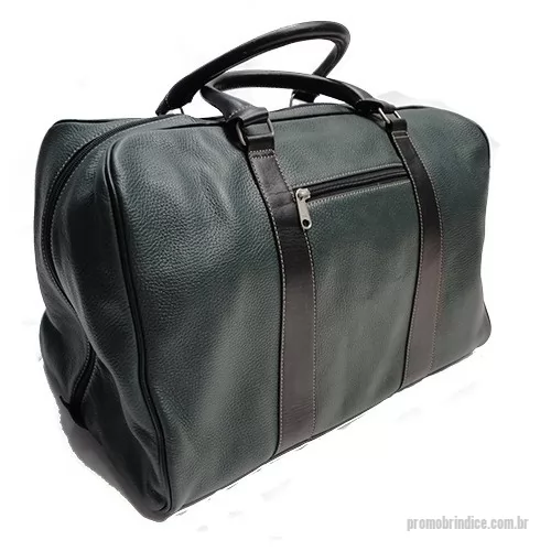 Mala personalizada - Mala de viagem em couro legítimo ou sintético, com alça para mãos, bolso interno e bolso externo com zíper.
