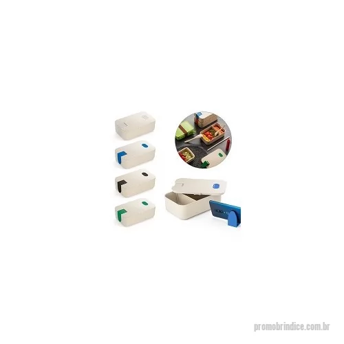 Marmita personalizada - Marmita hermética em fibra de bambu (60%) e PP (40%) com um compartimento com capacidade até 1 L. Contém suporte para celular. Apto para micro-ondas (retirar a tampa)