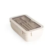 Prática e completa, esta marmita feita em palha de trigo e polipropileno atóxico, livre de BPA e com capacidade de 900ml, possui tampa hermética que evita vazamentos e mantém os alimentos frescos por mais tempo e prontos para consumo. Com 2 divisórias internas, ela facilita a organização das refeições, separando cada item sem misturar os sabores. Na parte superior da tampa, você encontra um compartimento plástico onde ficam os talheres: garfo, faca e colher. Perfeita para levar refeições completas com facilidade e organização.