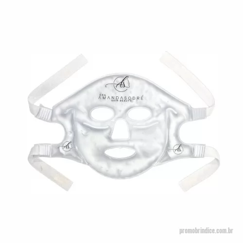 mascara com gel personalizada - Máscara gel facial - C/ Tira velcro- tamanho - 34,5x21,5