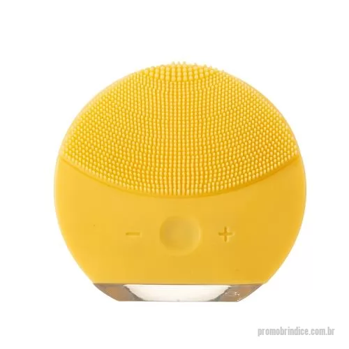 Massageador personalizado - Massageador facial em silicone resistente a água, cerdas macias, 6 modos de intensidade. Bateria recarregável 3.7V. Acompanha cabo USB.