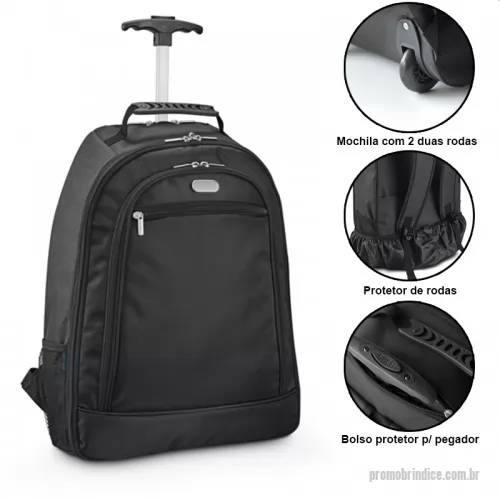 Mochila com carrinho personalizada - Mochila Carrinho Trolley com Porta Notebook