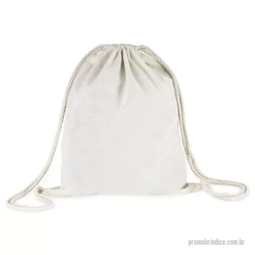 Mochila ecológica personalizada - Mochila saco em algodão.
