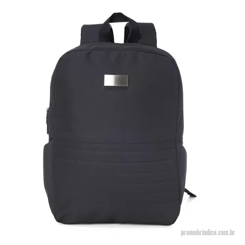 Mochila para notebook personalizada - Mochila em poliéster com compartimento para notebook e saída externa USB para que não seja necessária a abertura da mochila no carregamento de dispositivos eletrônicos.