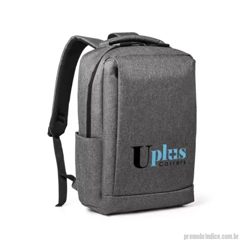Mochila para notebook personalizada - Mochila para notebook em 300D com 1 compartimento principal com 2 bolsos forrados para computador 15,6