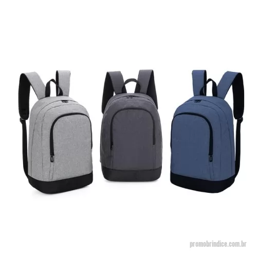 Mochila para notebook personalizada - Mochila para notebook em tecido poliéster.  Parte externa: Bolsos frontal com ziper; Alça de ombro acolchoada; Alça de mão.    Parte interna: Compartimento acolchoado p/ notebook de 30x28. Tamanho total do Notebook - 15,6