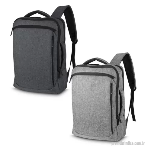 Mochila para notebook personalizada - Mochila e Pasta para Notebook em tecido poliéster.    Parte externa: Conector USB na lateral; 2 Bolsos frontais; Alça de mão e ombro acolchoadas;    Parte interna: Compartimento para notebook. Tamanho total do Notebook - 15.6