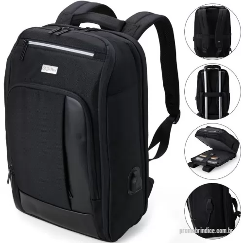 Mochila para notebook personalizada - Mochila Personalizada Premium – Conforto, Segurança e Estilo para o Seu Dia a Dia!  Feita em Nylon resistente (23L) com detalhes em couro sintético, essa mochila combina elegância e funcionalidade. Com 5 compartimentos inteligentes, oferece: Bolso antifurto para seus pertences mais valiosos. Espaço acolchoado para notebook 15.6” e tablet. Bolso externo com faixa refletiva, ideal para segurança noturna ? Porta USB integrado para carregar seus dispositivos em movimento. Alça para malas de viagem – perfeita para quem está sempre na estrada. Bolsos estratégicos nas alças para óculos e cartões. Design sofisticado, praticidade e segurança em um só produto!