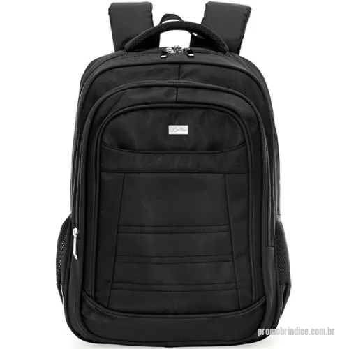 Mochila para notebook personalizada - Leve tudo o que precisa com praticidade e segurança! Com 41 litros de capacidade, essa mochila de poliéster resistente possui três compartimentos espaçosos, incluindo um bolso especial para notebook de até 15,6”. Organize seus acessórios com as divisórias internas, aproveite os bolsos laterais em malha para fácil acesso e desfrute do máximo conforto com alça de compensação e costado espumado. Além disso, as duas alças de mão garantem versatilidade no transporte. Ideal para o dia a dia, viagens ou trabalho! 