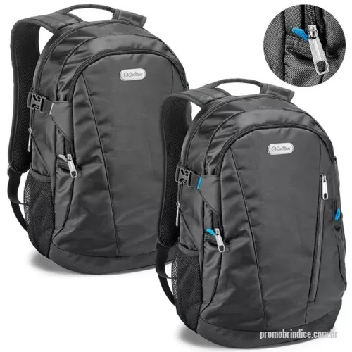 Mochila para notebook personalizada - A Mochila para Notebook 840D Jacquard combina praticidade e estilo para quem busca proteção e organização no dia a dia. Com dois compartimentos forrados, ela oferece segurança total para o seu equipamento. O compartimento posterior possui divisória almofadada, ideal para notebooks de até 15.6