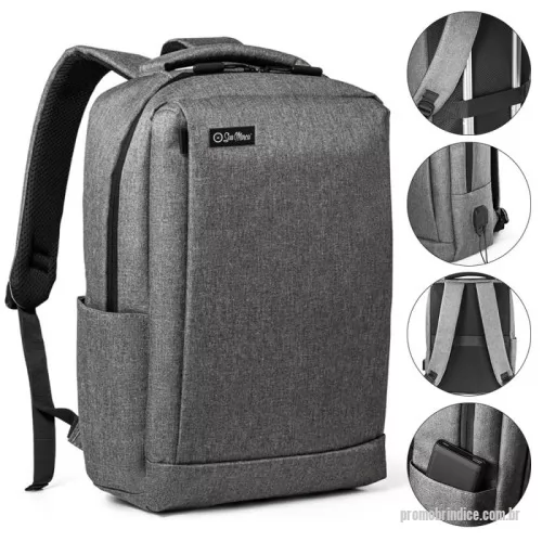 Mochila para notebook personalizada - Mochila para notebook 300D de alta densidade, perfeita para quem busca proteção e praticidade! Com 2 divisórias almofadadas para notebook até 15,6