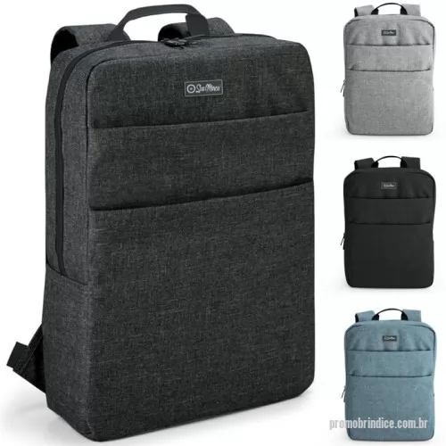 Mochila para notebook personalizada - A mochila para notebook 600D de alta densidade é a escolha perfeita para quem busca proteção e praticidade. Com um compartimento exclusivo e divisória almofadada, ela acomoda notebooks de até 15,6