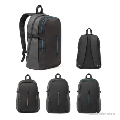 Mochila para notebook personalizada - Mochila para notebook confeccionada em 900D e couro sintético, oferecendo resistência e design sofisticado. Conta com dois compartimentos principais e um bolso frontal, proporcionando organização e praticidade.  Compartimento posterior: forrado, com divisória almofadada para notebook de até 15.6” e bolso em tela com zíper. Compartimento médio: também forrado, contendo diversos bolsos internos para melhor organização. Parte posterior e alças almofadadas, garantindo maior conforto no transporte. Dimensões: 330 x 450 x 160 mm.  Um brinde premium e funcional da Youdu Brindes, perfeito para o dia a dia corporativo.
