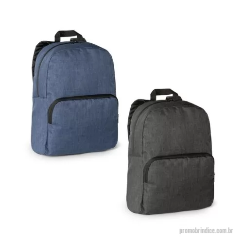 Mochila para notebook personalizada - Mochila para notebook em 600D de alta densidade. Compartimento principal com divisória almofadada para notebook até 14