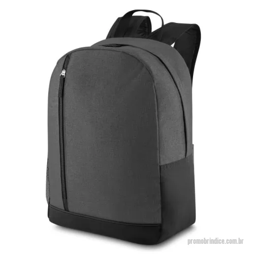 Mochila para notebook personalizada - Mochila em poliéster 600D e interior em 210D.  Parte externa: Um bolso lateral em malha. Compartimento frontal com ziper. Alça de mão.