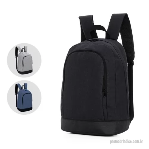 Mochila para notebook personalizada - Mochila para notebook em tecido poliéster 300D e interior em 210D.  Parte externa: Bolsos frontal com ziper; Alça de ombro acolchoada; Alça de mão. Parte interna: Compartimento acolchoado p/ notebook de 30x28. Tamanho total do Notebook - 15,6