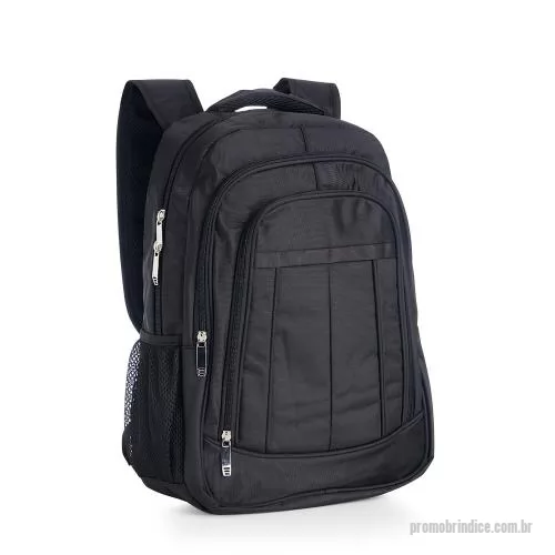 Mochila para notebook personalizada - Mochila de poliéster 25 litros com três compartimentos, sendo o principal com bolso para notebook 156.