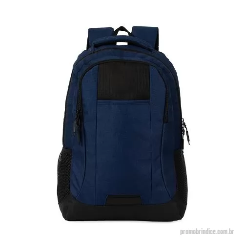 Mochila para notebook personalizada - Mochila impermeável em Oxford com revestimento em PU, 23 litros. Compartimento principal com divisória para notebook até 17,3.