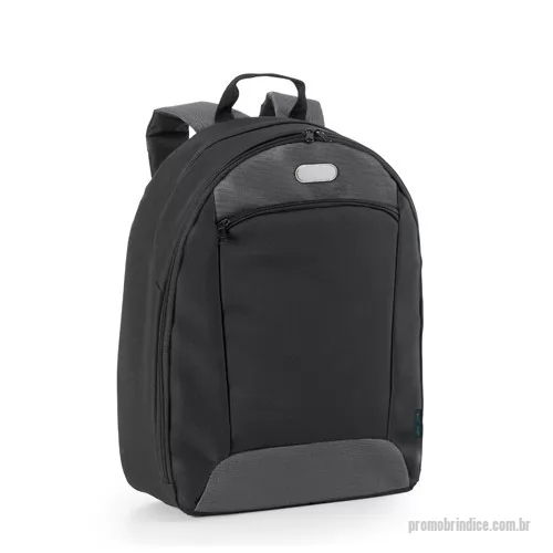 Mochila para notebook personalizada - Mochila para notebook. 600D2Tone e 300D. Compartimento para notebook 14''. Interior forrado e almofadado. 325 x 435 x 135 mm | Chapa: 39 x 17 mm.