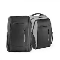 Mochila para notebook personalizada em 900D e lona encerada. Possui 2 compartimentos principais com diversos bolsos interiores. Um completamente forrado e acolchoado para computador de grandes dimensões até 17". 
