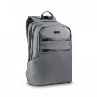 Mochila para notebook em Nylon 2Tone impermeável com 2 compartimentos e alças almofadadas. O compartimento posterior tem 2 divisórias almofadadas com fecho em velcro para notebook até 17