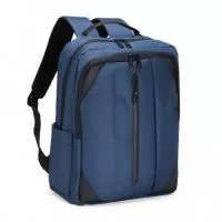 Mochila de nylon 27 litros com três compartimentos, sendo o principal com bolso para notebook 15.6 polegadas. Com divisórias internas para acessórios, bolso lateral, alça para engate em malas de viagem e suporte externo usb.