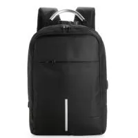Descrição: Mochila antifurto em poliéster impermeável, com capacidade de 16 litros e fechamento em zíper. Possui cadeado de segredo, entrada externa para cabo USB, passagem para fones de ouvido, três compartimentos de diferentes tamanhos, incluindo bolso frontal com divisória para notebook de até 15,6 polegadas e alça superior reforçada. Conta ainda com engate para malas, alças de costas e painel traseiro acolchoados. Altura :  41 cm  Largura :  25 cm  Profundidade :  12 cm
