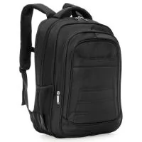Descrição: Mochila de poliéster 27 litros com três compartimentos, sendo o principal com bolso para notebook 15,6. Com divisórias internas para acessórios, a mochila possui bolsos laterais em malha, alça de compensação, duas alças de mãos e área costada com revestimento espumado.  Altura :  50 cm  Largura :  36 cm  Profundidade :  27 cm
