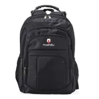 Mochila de nylon 30 litros com quatro compartimentos, sendo o principal com bolso para notebook 15,6. A mochila possui bolsos laterais em malha, duas alças de mãos e área costada com revestimento espumado.  Altura :  46 cm  Largura :  32 cm