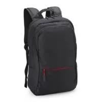 Mochila feita de nylon, com tecido resistente a água e até 24 litros de capacidade em seu interior. Possui 3 compartimentos, sendo o principal com bolso para notebook de até 17 polegadas. Com divisórias internas para acessórios, a mochila possui 1 bolso lateral e alça para encaixe em malas de viagens.