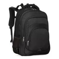 Descrição: Mochila confeccionada em poliéster impermeável com capacidade máxima para 27 litros. Possui três compartimentos, um deles com bolso para notebooks de até 15,6 polegadas. Conta ainda com bolsos laterais em malha, alça para encaixe em malas de viagem, alças de compensação, duas alças de mãos e área costada com revestimento espumado. Acompanha plaquinha metálica para personalização.  Altura :  47,5 cm  Largura :  33 cm  Profundidade :  15 cm  Medidas aproximadas para gravação (CxL):  Plaquinha 1,5 cm x 3,5 cm  Peso aproximado (g):  1178