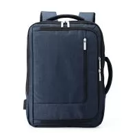 Mochila de poliéster 21 litros com 4 compartimentos, sendo o principal com bolso para notebook 15,6.