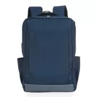 Mochila de nylon 21 litros com dois compartimentos, sendo o principal com bolso para notebook 15,6.