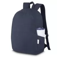 "Mochila para notebook em algodão reciclado 340 g/m2. Parte externa: Bolso frontal com zíper