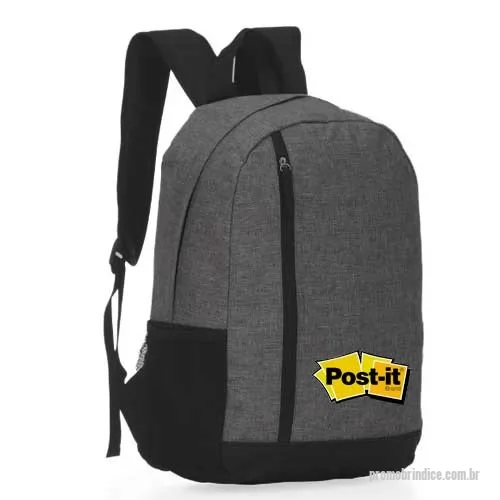 Mochila personalizada - Mochila produzida em nylon linho e com detalhes em nylon 600, disponível em diversas cores, possui bolso frontal e bolso lateral telado, alças de ombro almofadadas. Medidas C30xA42xL13.