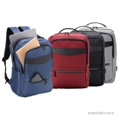 Mochila personalizada - Mochila Personalizada M1350 com sua logomarca. 20 anos ajudando a cotar Brindes Promocionais com várias empresas num único clique. Mochila de nylon 22 Litros com detalhes em couro sintético e três compartimentos, sendo o principal com bolso para notebook 15,6. Mochila possui bolso lateral e suporte externo usb.Mochila de nylon 22 Litros com detalhes em couro sintético e três compartimentos, sendo o principal com bolso para notebook 15,6. Mochila possui bolso lateral e suporte externo usb.Mochila Personalizada, 171469, Fit Brindes Brasil. Clique e Cote no Portal PromoBríndice!
