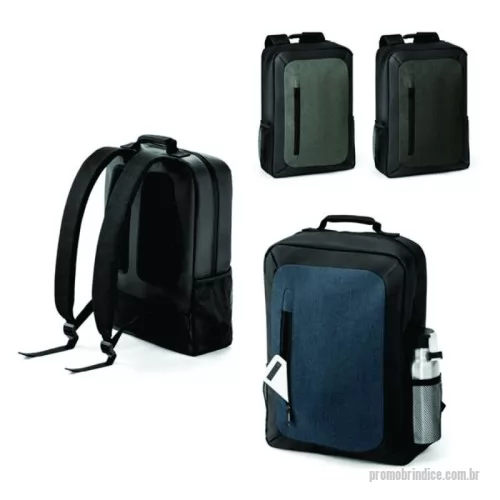 Mochila personalizada - Mochila para notebook em 600D de alta densidade e 600D com revestimento resistente à água. Compartimento principal almofadado com divisória para notebook até 15