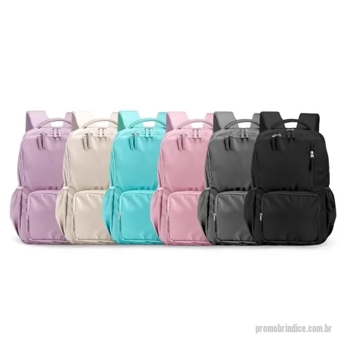 Mochila personalizada - Mochila Personalizada 08344 com sua logomarca. 20 anos ajudando a cotar Brindes Promocionais com várias empresas num único clique. Mochila de design ágil, feita em poliéster impermeável e pronta para encarar qualquer rotina. Com capacidade máxima de 23 litros, o compartimento interno traz uma divisória ideal para guardar notebooks de até 15,6 polegadas. Além disso, conta com três bolsos frontais em diferentes tamanhos e outros dois, posicionados nas laterais, com elástico. As alças e região das costas possuem revestimento em espuma respirável para maior conforto durante o uso.  Altura: 42 cm Largura: 28 cm Profundidade: 13 cm Medidas aproximadas para gravação(CxL): 16 cm x 16 cm Peso aproximado(g): 450Mochila de design ágil, feita em poliéster impermeável e pronta para encarar qualquer rotina. Com capacidade máxima de 23 litros, o compartimento interno traz uma divisória ideal para guardar notebooks de até 15,6 polegadas. Além disso, conta com três bolsos frontais em diferentes tamanhos e outros dois, posicionados nas laterais, com elástico. As alças e região das costas possuem revestimento em espuma respirável para maior conforto durante o uso.  Altura: 42 cm Largura: 28 cm Profundidade: 13 cm Medidas aproximadas para gravação(CxL): 16 cm x 16 cm Peso aproximado(g): 450Mochila Personalizada, 179801, Smart Gifts. Clique e Cote no Portal PromoBríndice!