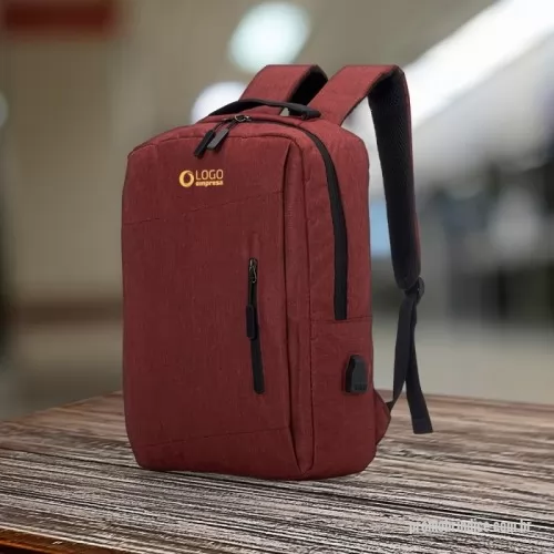 Mochila personalizada - Mochila de Nylon USB 17L - 40 x 30 x 12 cm