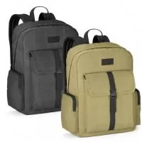 Mochila para notebook personalizada. Algodão canvas pré-lavado. Compartimento forrado, com 2 divisórias almofadadas para notebook até 15.6