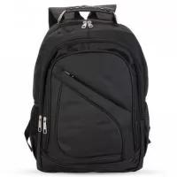  Mochila de nylon 30 litros com quatro compartimentos, sendo o principal com bolso para notebook 15,6. A mochila possui bolsos laterais em malha, duas alças de mãos e área costada com revestimento espumado.