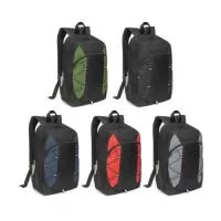 Mochila em 600D com detalhes em ripstop colorido