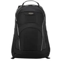 A Mochila Targus Motor foi projetada para notebook com telas de até 16” e possui suporte para caneta, um bolso interno para celular e clipe para porta-chaves.  As alças são acolchoadas e ajustáveis para proporcionar conforto personalizável.  Para maior conveniência, a mochila possui dois compartimentos grandes, um inclui o compartimento para notebook acolchoado com espaço adicional para arquivos, enquanto o outro pode acomodar itens maiores, como cadernos ou livros, inclui também um bolso de malha para armazenar acessórios. Feita de poliéster preto durável, a mochila oferece um toque de cores com destaques amarelos e brancos.
